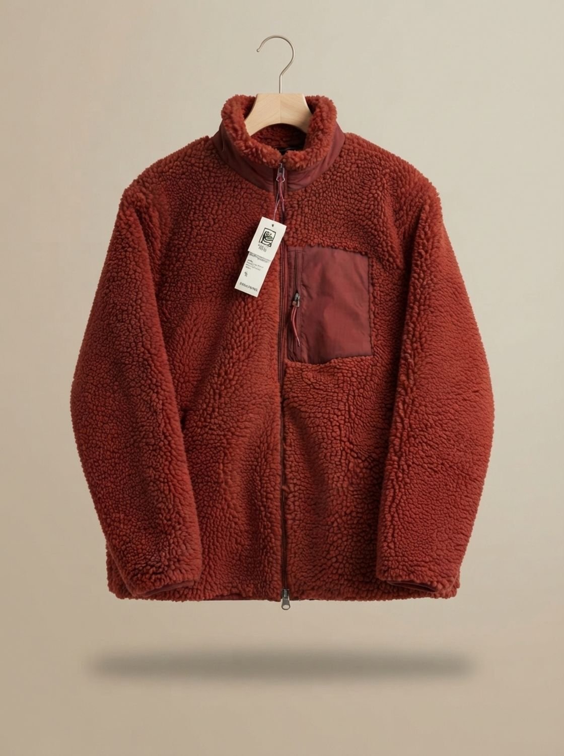 Cozy Sherpa Fleece Jacket for Women with Stand Collar Long Sleeve Full Zip Relaxed Style