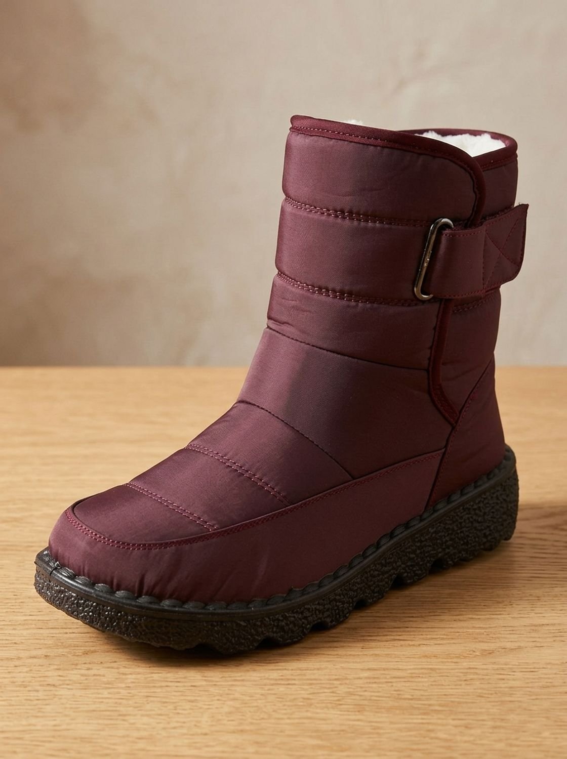 Cozy Fleece Lined Snow Boots for Women with Waterproof Strap Anti-Slip Lug Sole Winter Style